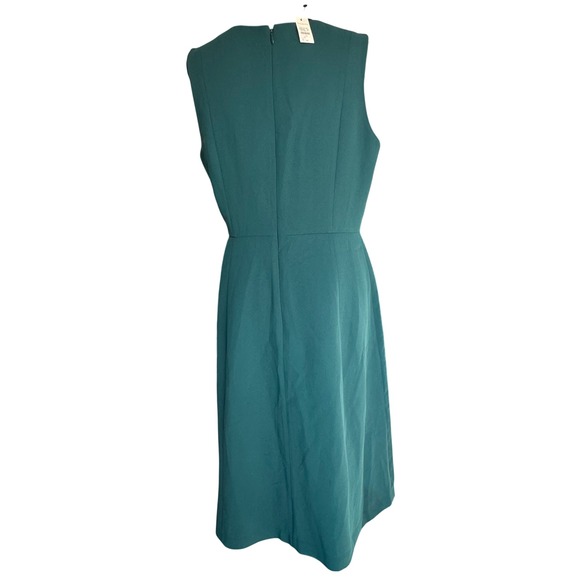 Talbots Womens Teal Green Cowl Neck Sleeveless Sheath Dress Size 14 NWT - Picture 4 of 10